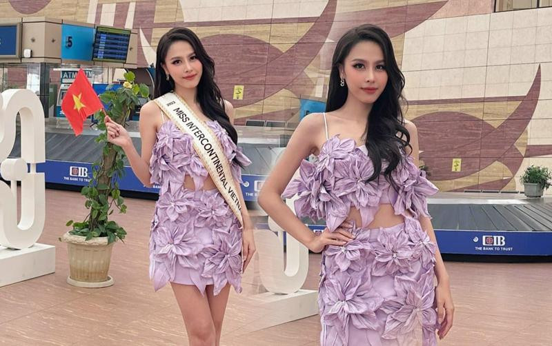 Á hậu Ngọc Hằng diện gì khi chào sân Miss Intercontinental 2023?