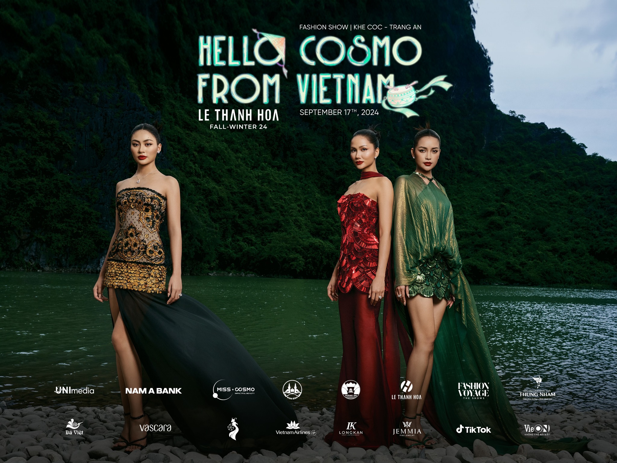 FASHION SHOW “HELLO COSMO FROM VIETNAM” 3 THẾ HỆ CỦA HOA HẬU HOÀN VŨ VIỆT NAM H’HEN NIÊ – NGỌC CHÂU – XUÂN HẠNH LẦN ĐẦU ĐỌ SẮC TRONG BST LE THANH HOA FALL-WINTER 2024